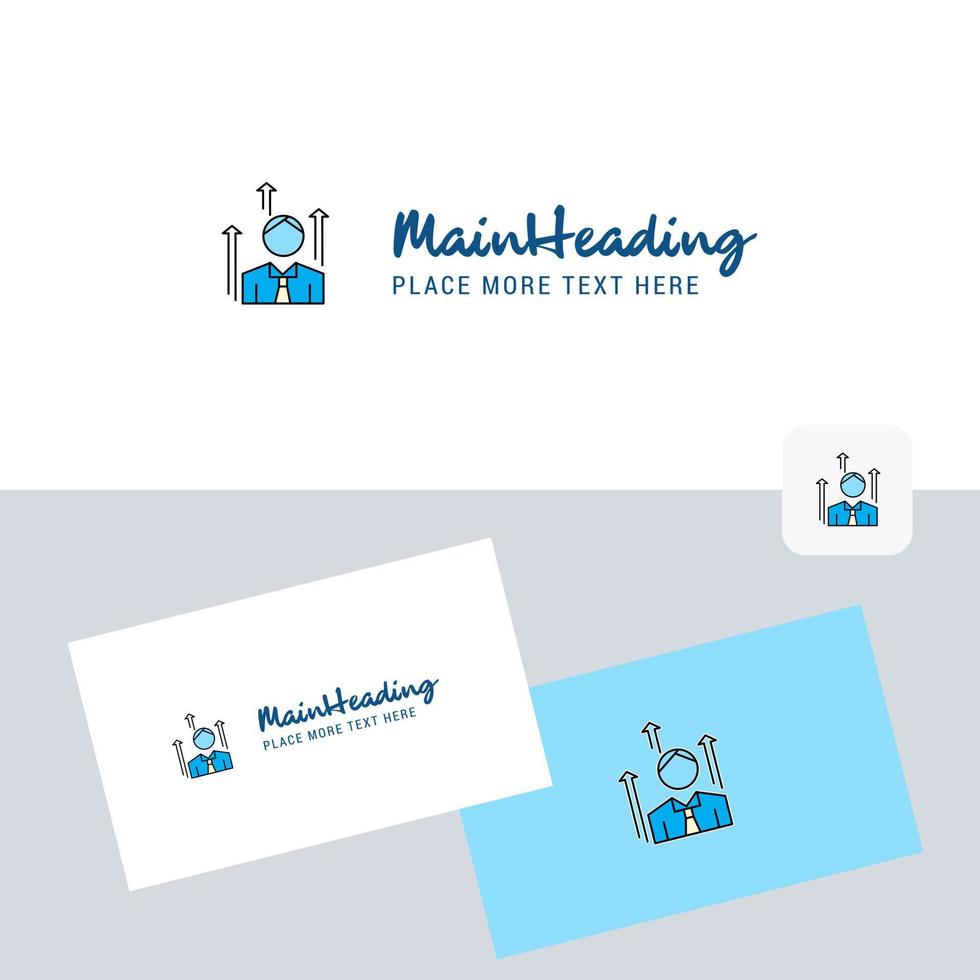 Avatar vector logotype with business card template Elegant corporate identity Vector