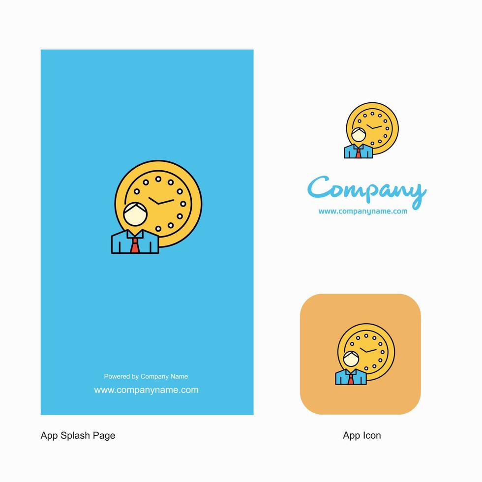 Deadline Company Logo App Icon and Splash Page Design Creative Business App Design Elements vector
