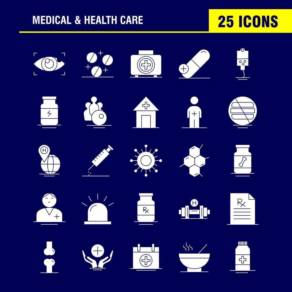 Medical And Health Care Solid Glyph Icon for Web Print and Mobile UXUI Kit Such as Medical Eye Eye Search Test Medical Medicine Hospital Pictogram Pack Vector
