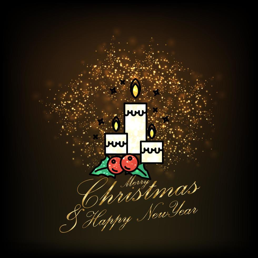 Merry Christmas and Happy new Year Abstract Glitter background vector