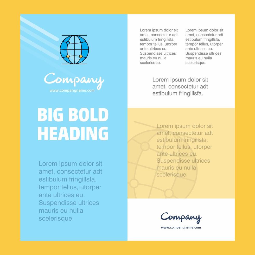 Globe Business Company Poster Template with place for text and images vector background