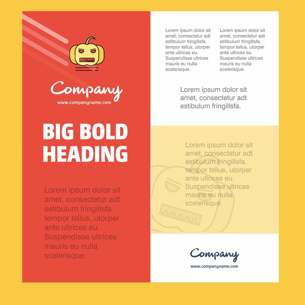 Pumpkin Business Company Poster Template with place for text and images vector background