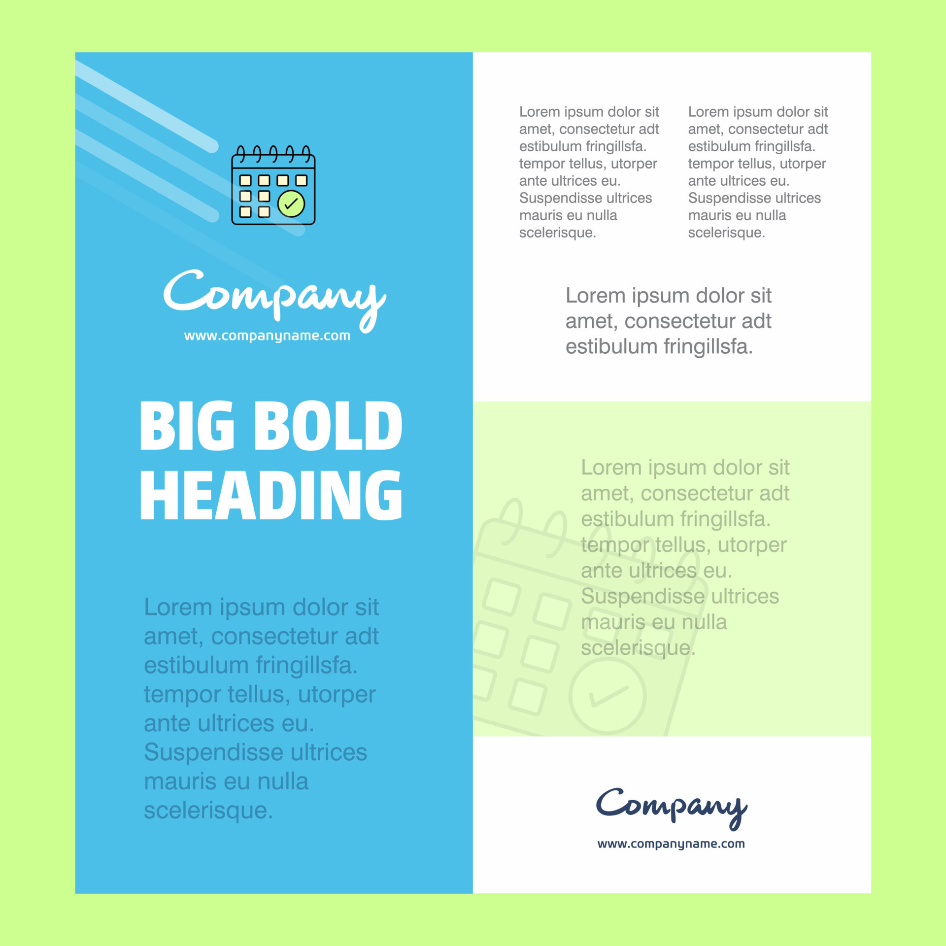 Calendar Business Company Poster Template With Place For Text And calendar-business-company-poster-template-with-place-for-text-and