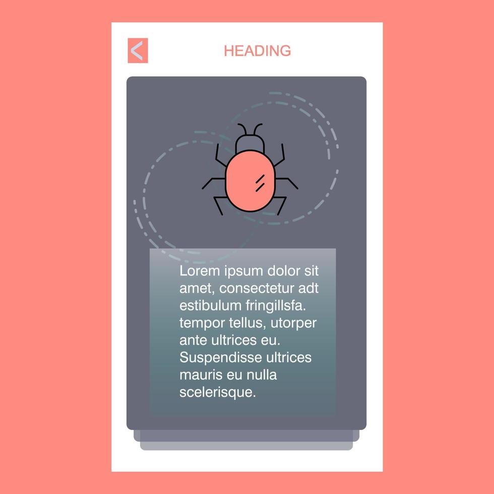 Bug mobile vertical banner design design Vector