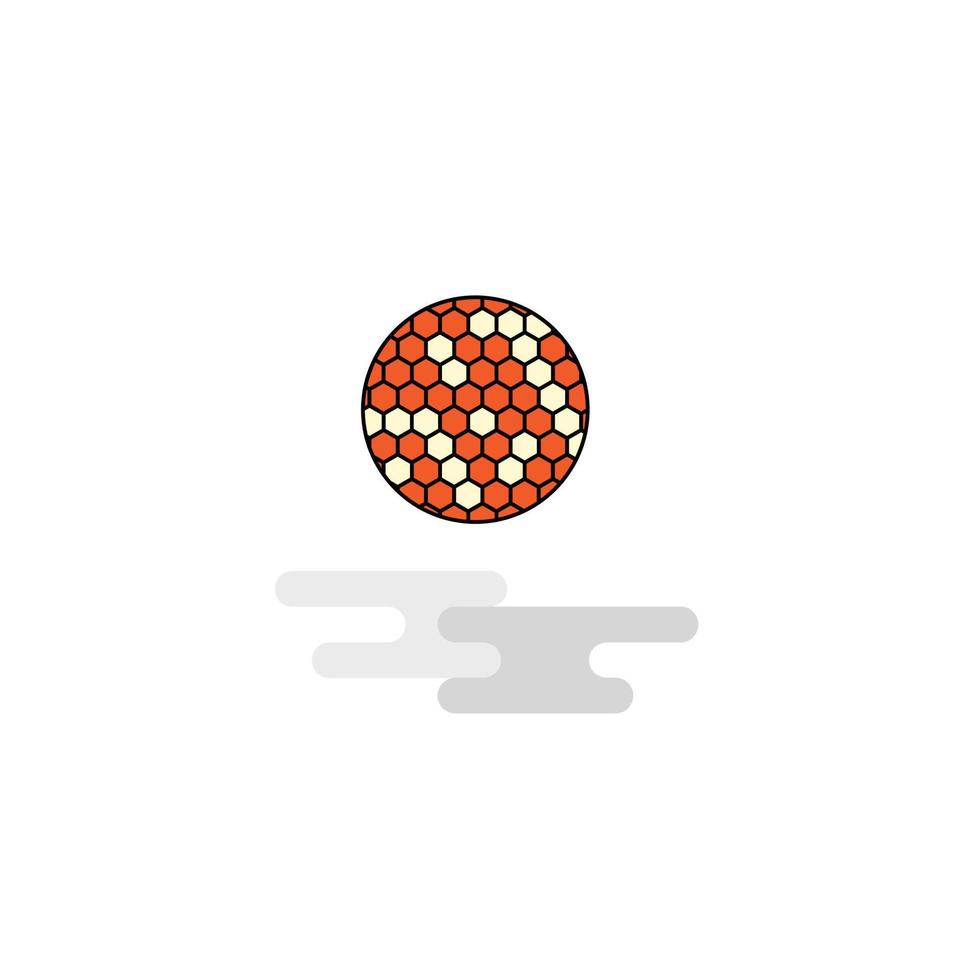 Flat Golfball Icon Vector