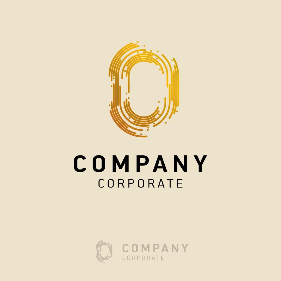 0 company logo design vector with white background