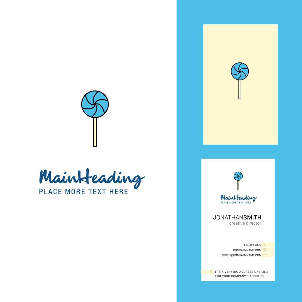 Lollypop Creative Logo and business card vertical Design Vector