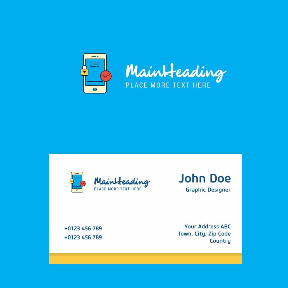 Smartphone logo Design with business card template Elegant corporate identity Vector