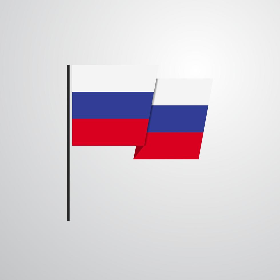 Russia waving Flag design vector