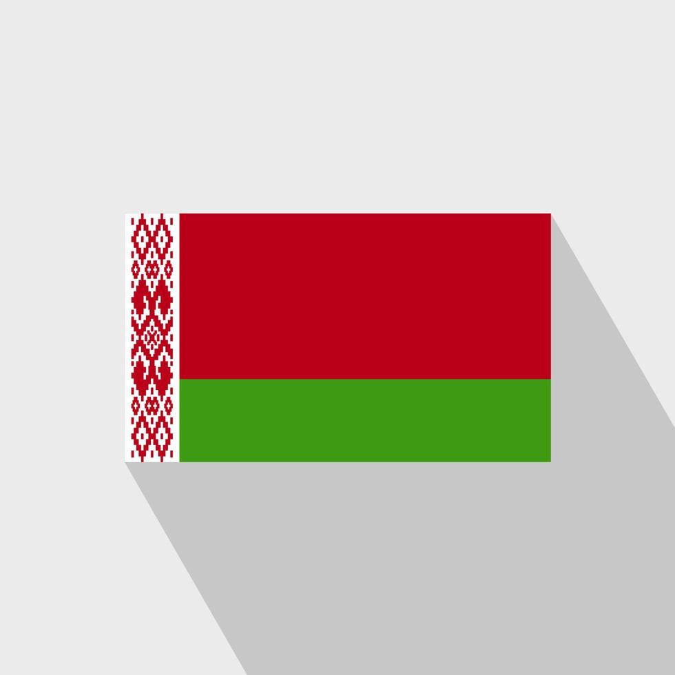 Belarus flag Long Shadow design vector