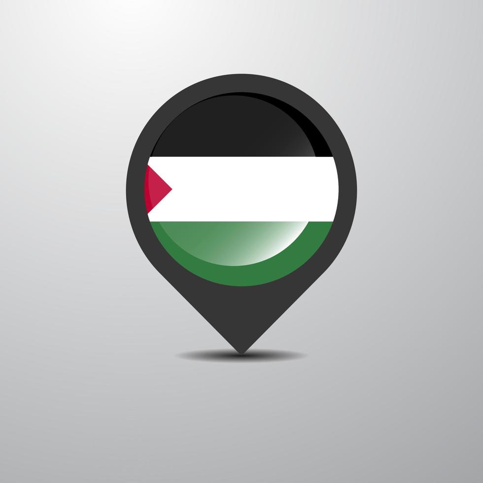 Palestine Map Pin vector