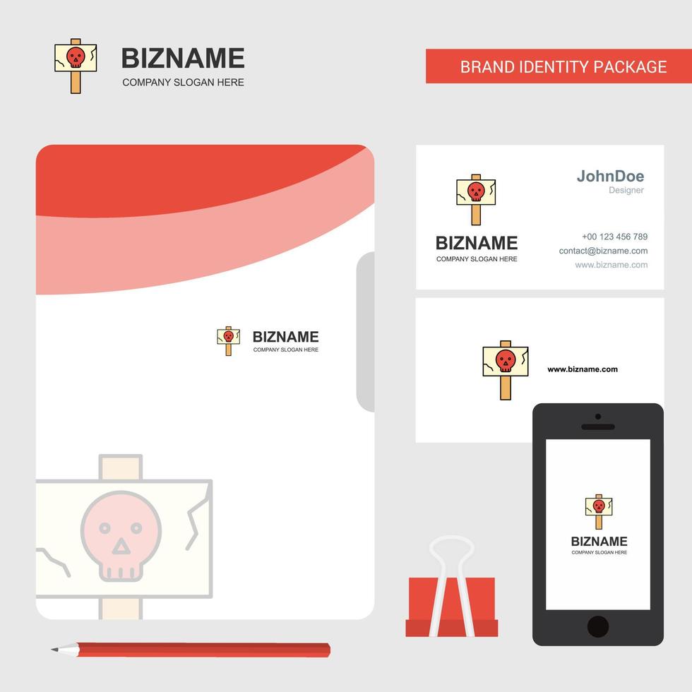 Danger board Business Logo File Cover Visiting Card and Mobile App Design Vector Illustration