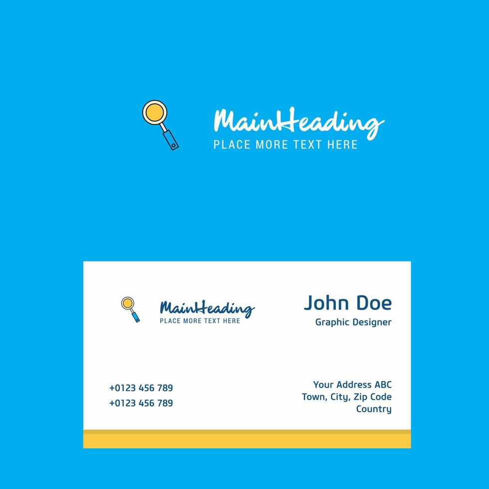 Search logo Design with business card template Elegant corporate identity Vector