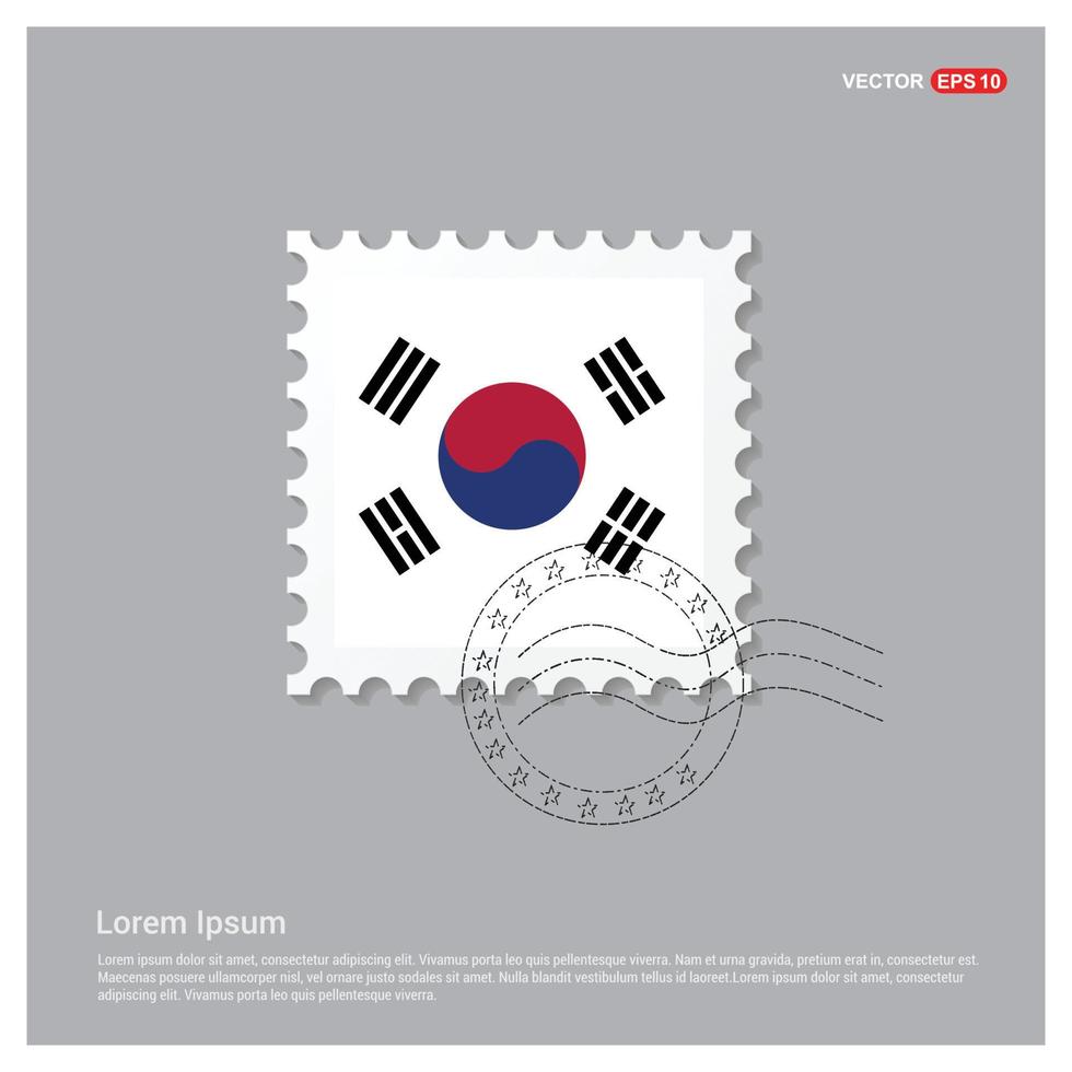 South Korea flags design vector