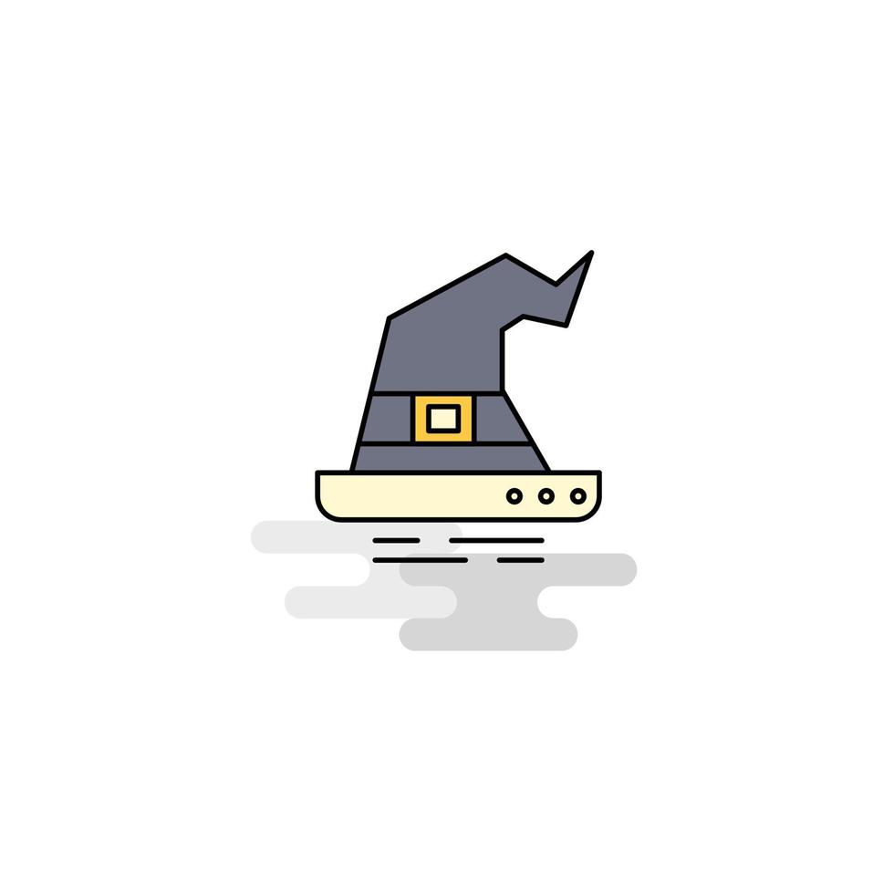 Flat Witch hat Icon Vector
