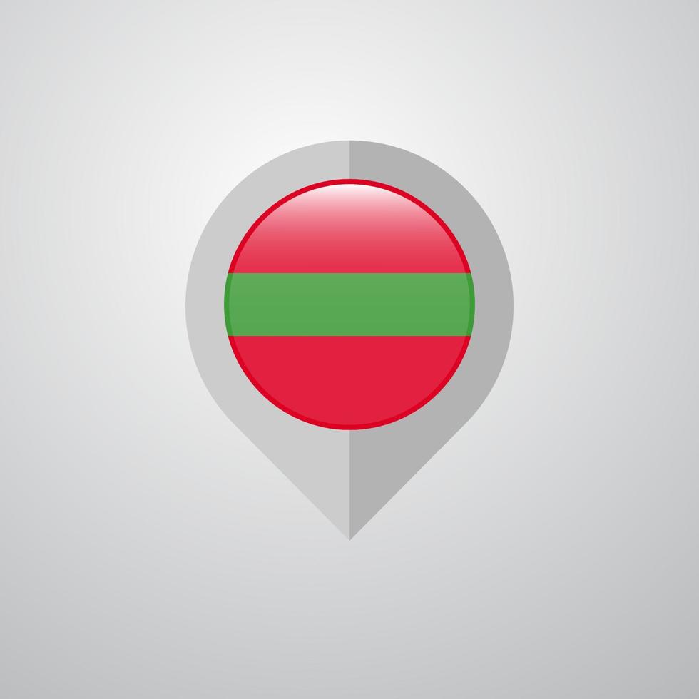 Map Navigation pointer with Transnistria flag design vector