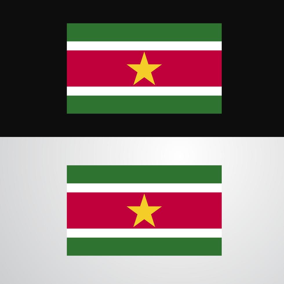 diseño de banner de bandera de surinam vector