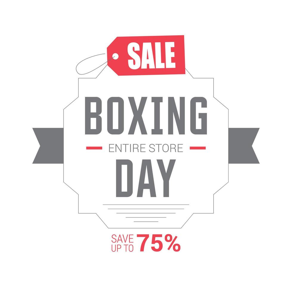 Boxing day sale card with elegent design vector