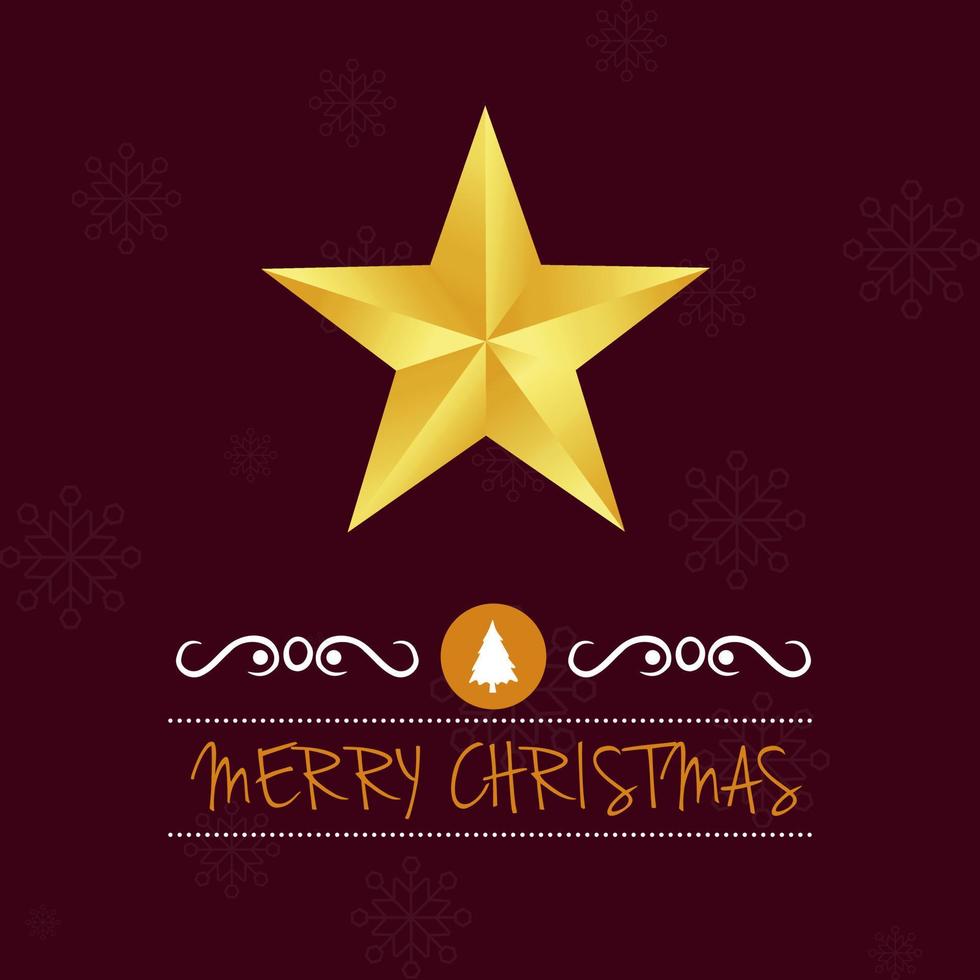 Merry Christmas greetings design with dark background vector