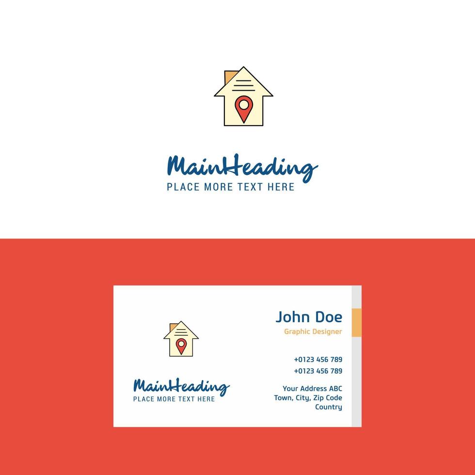 Flat House location Logo and Visiting Card Template Busienss Concept Logo Design vector