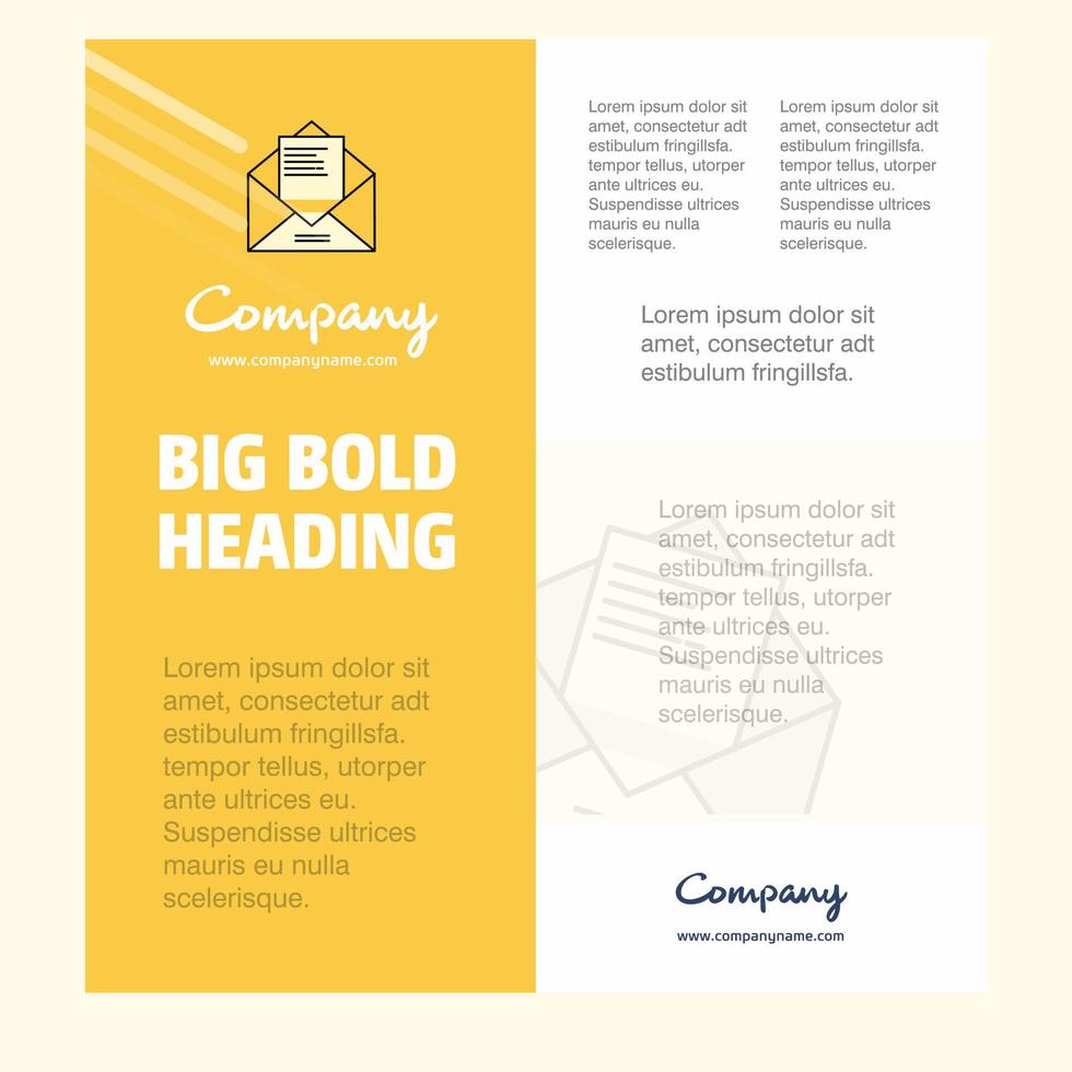 Letter Business Company Poster Template with place for text and images vector background