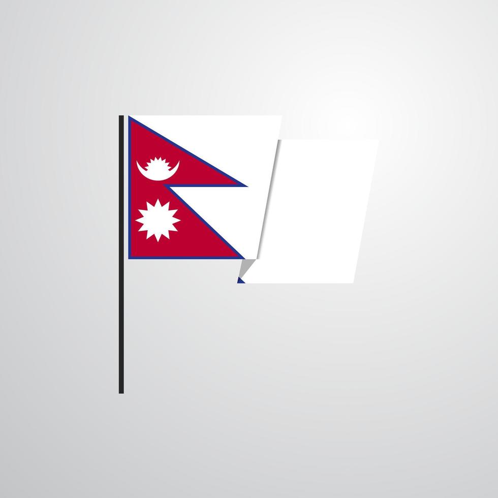 Nepal waving Flag design vector