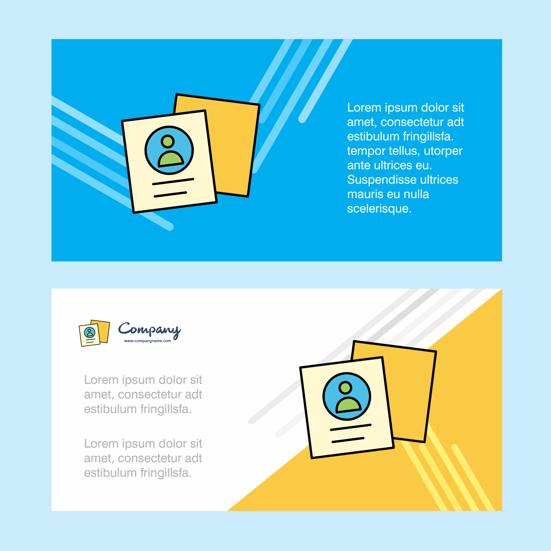 Profile abstract corporate business banner template horizontal advertising business banner