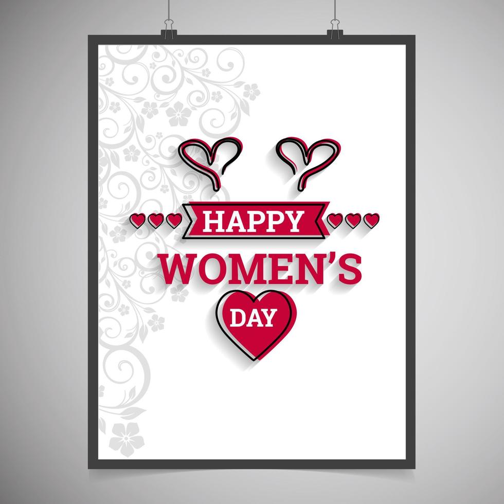 8 March logo vector design with international womens day background