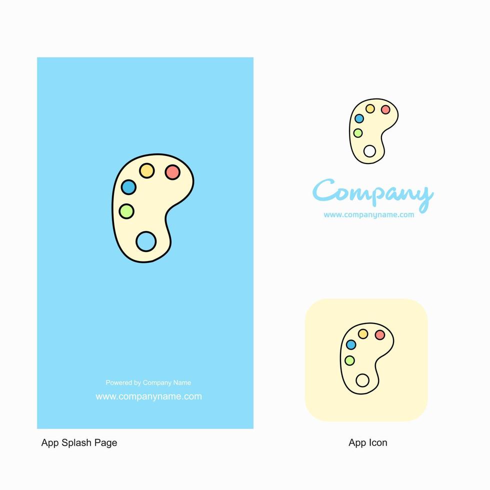 Paint tray Company Logo App Icon and Splash Page Design Creative Business App Design Elements vector