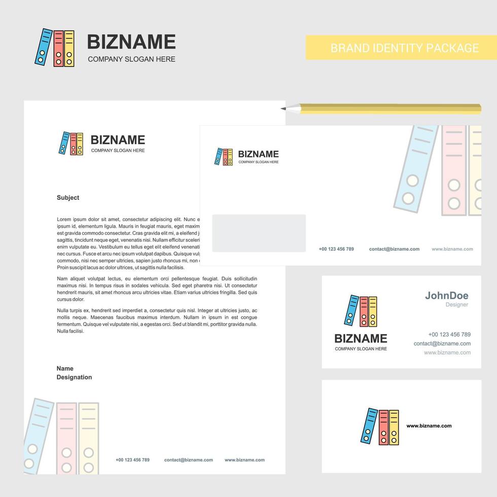 Files Business Letterhead Envelope and visiting Card Design vector template