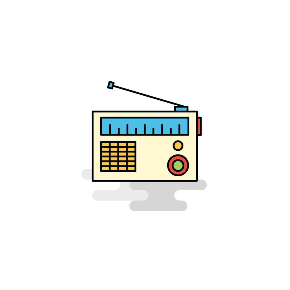 Flat Radio Icon Vector