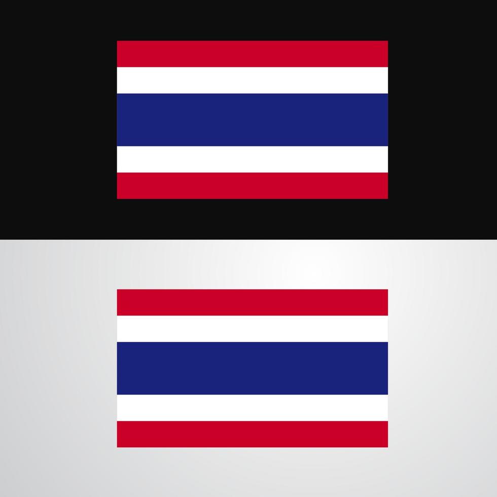 diseño de banner de bandera de tailandia vector