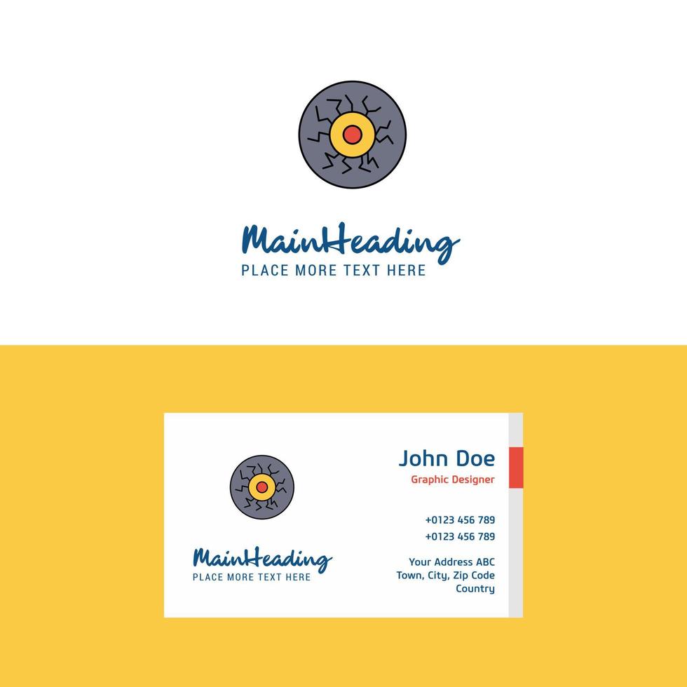 Flat Eye ball Logo and Visiting Card Template Busienss Concept Logo Design vector