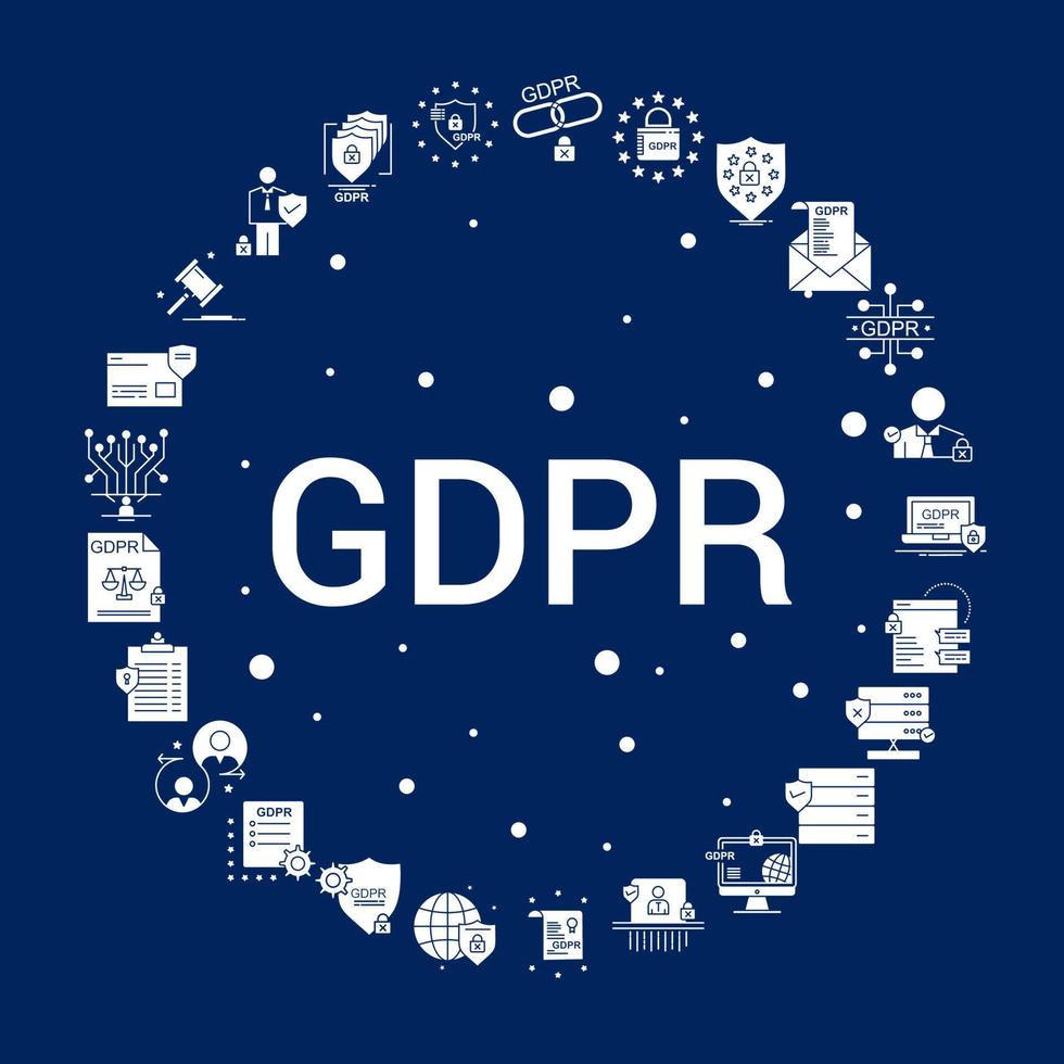 Creative GDPR icon Background vector