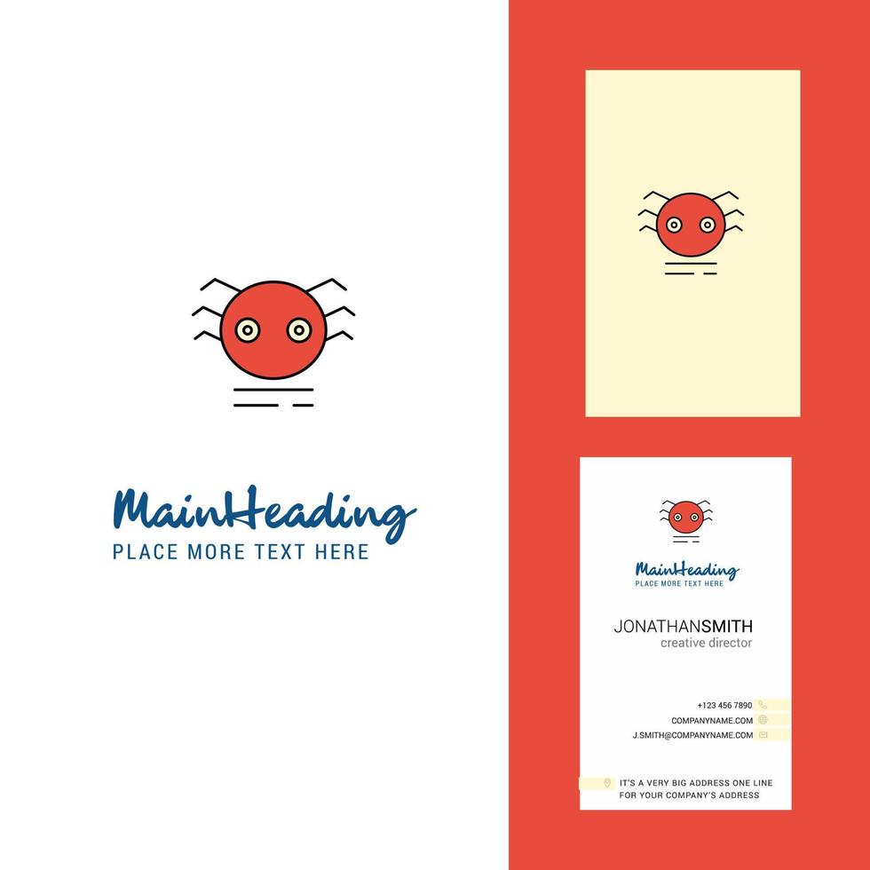 Spider Creative Logo and business card vertical Design Vector