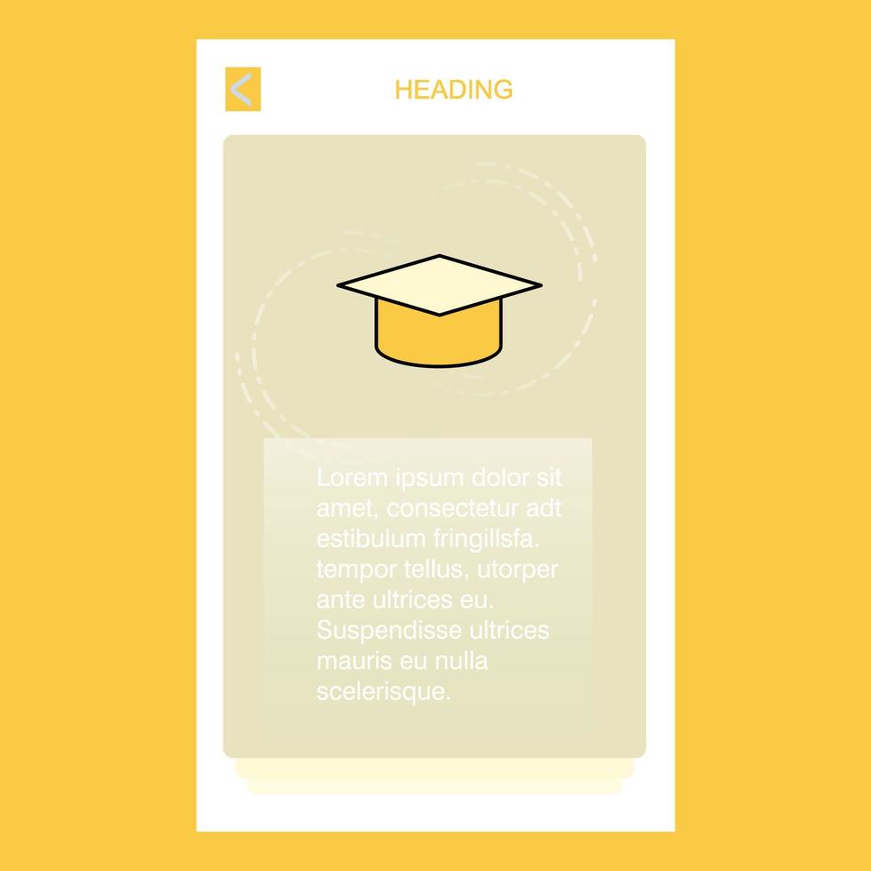 Convocation cap mobile vertical banner design design Vector