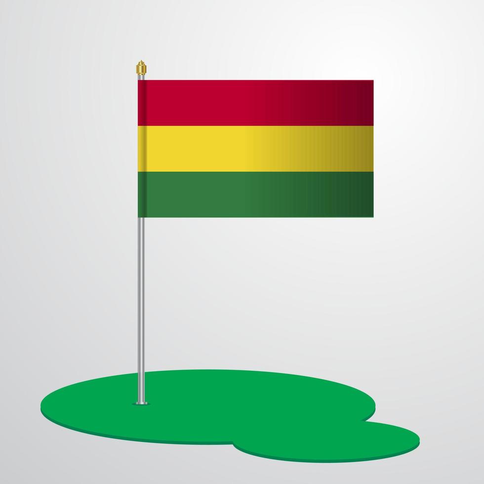 asta de la bandera de bolivia vector