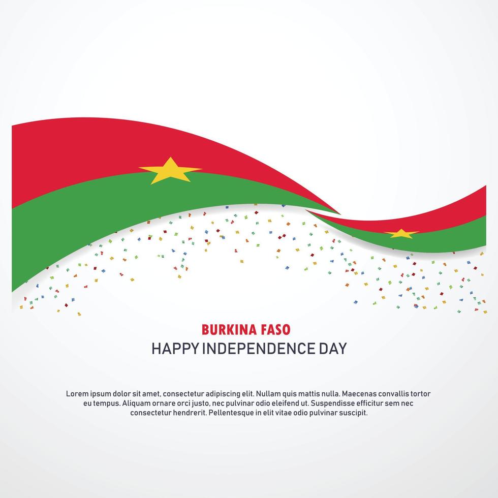 fondo de feliz día de la independencia de burkina faso vector