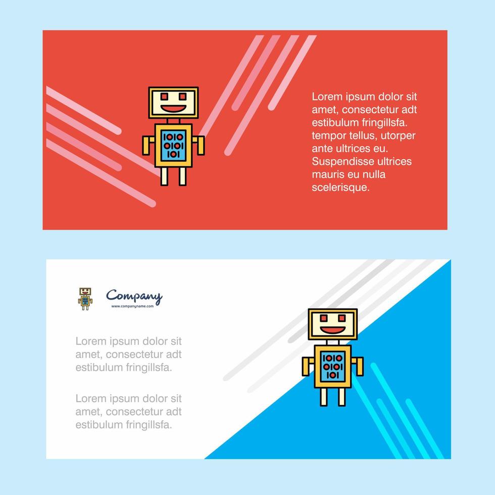 Robots abstract corporate business banner template horizontal advertising business banner vector