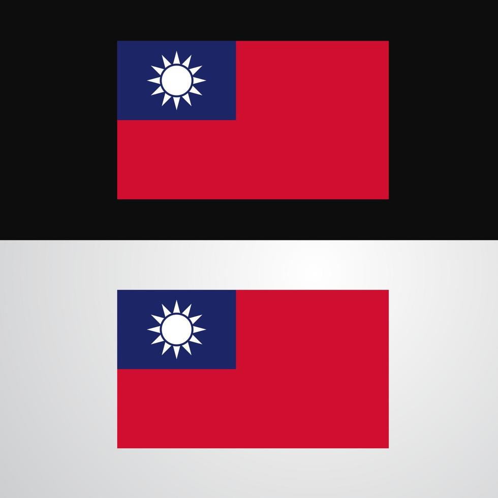 Taiwan Flag banner design vector