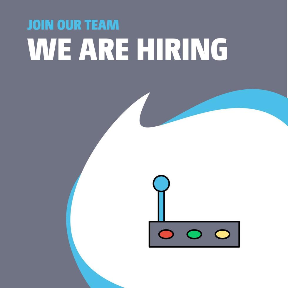 Join Our Team Busienss Company Gear box We Are Hiring Poster Callout Design Vector background