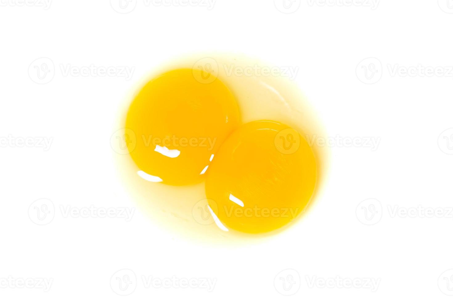 double yolk, strange two yolks in one hen lucky egg photo