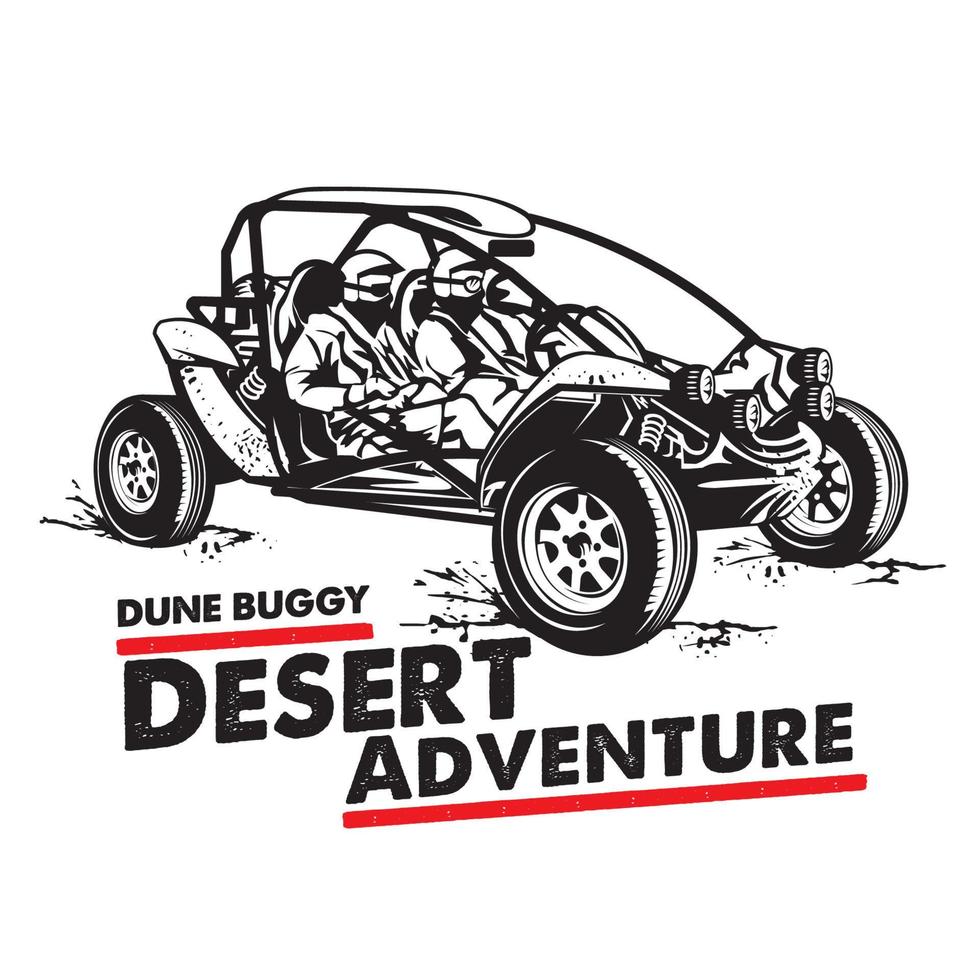 Buggy Extreme Adventure Trip Race Sport vector illustration, good for team  and racing club logo also tshirt design