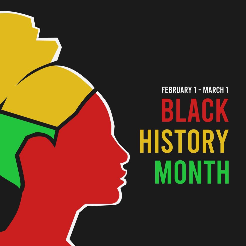 simple black history month poster suitable for social media post, campaign, sale, greeting card, and more vector