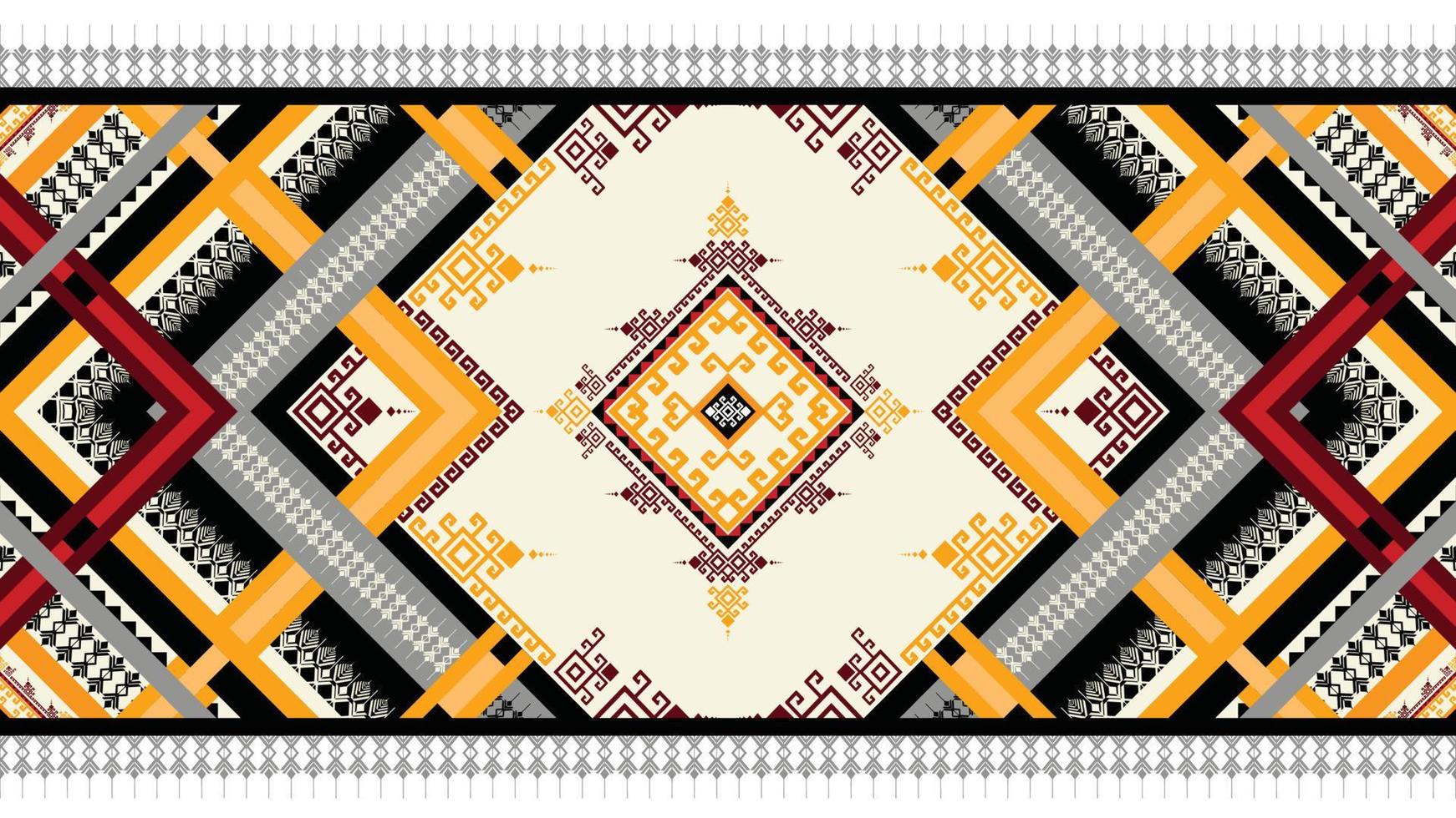 Abstract ethnic geometric seamless pattern vector. African Arab American Aztec motif pattern. vector elements designed for background, wallpaper, print, wrapping,tile, fabric patern. vector pattern.