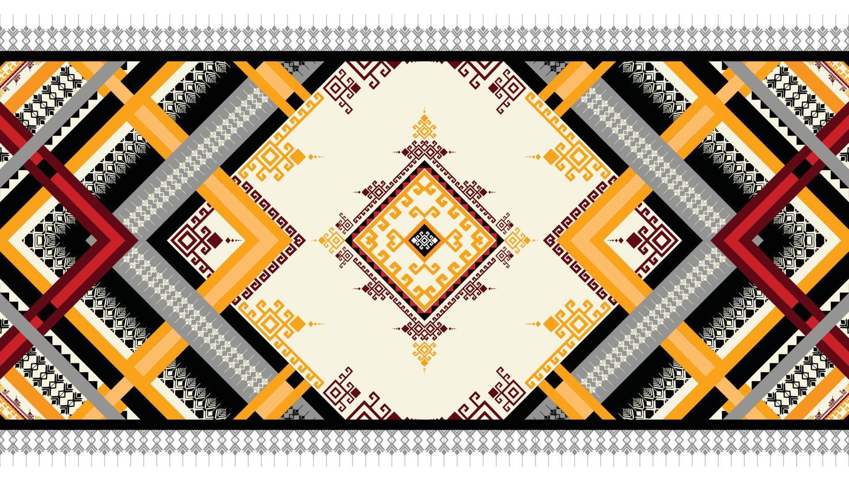 Abstract ethnic geometric seamless pattern vector. African Arab American Aztec motif pattern. vector elements designed for background, wallpaper, print, wrapping,tile, fabric patern. vector pattern.