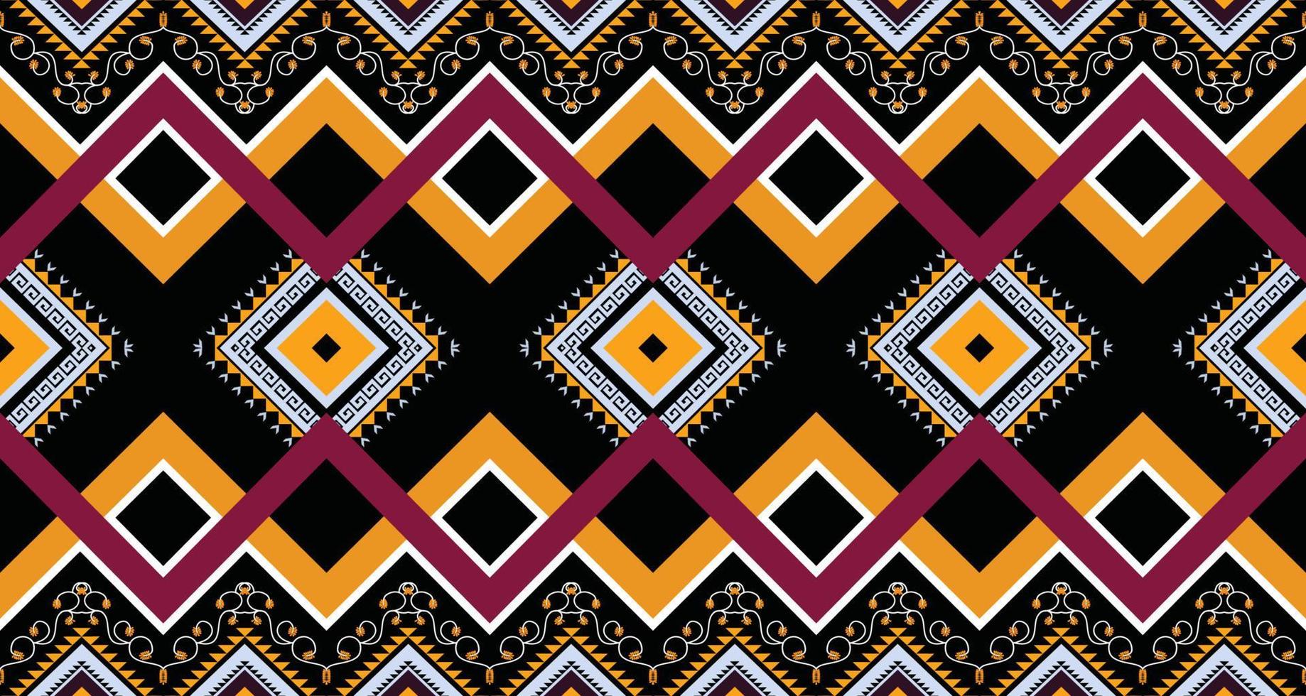 Abstract ethnic geometric seamless pattern vector. African Arab American Aztec motif pattern. vector elements designed for background, wallpaper, print, wrapping,tile, fabric patern. vector pattern.
