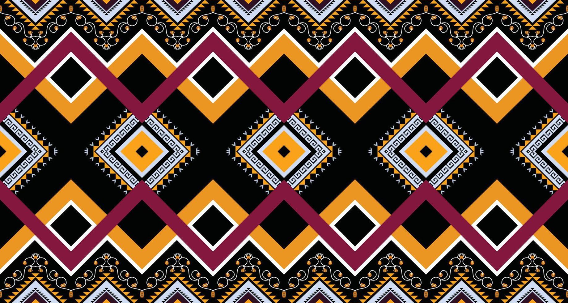 Abstract ethnic geometric seamless pattern vector. African Arab American Aztec motif pattern. vector elements designed for background, wallpaper, print, wrapping,tile, fabric patern. vector pattern.