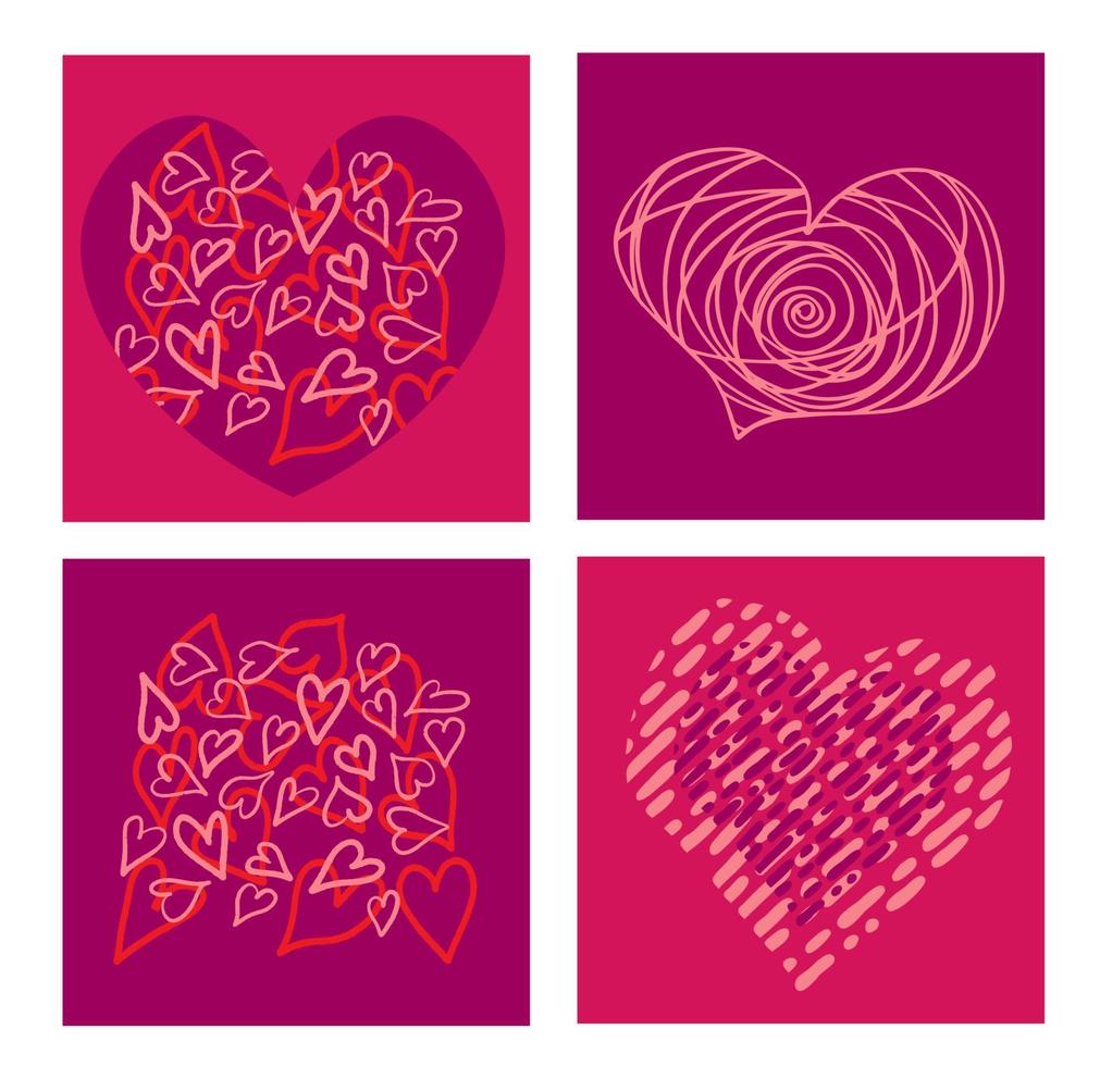 Set Valentines Day backgrounds for the commercial use vector