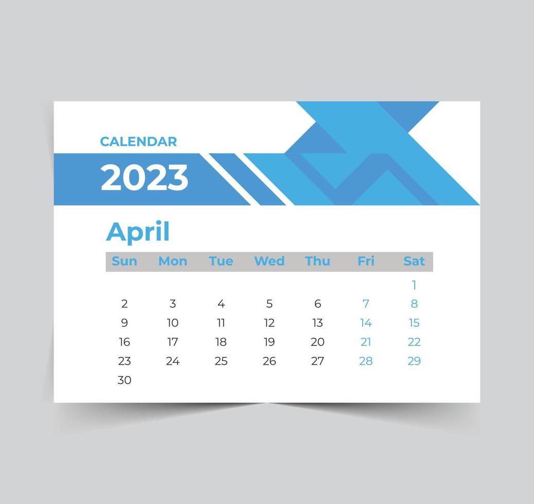 2023 calendario feliz año nuevo diseño vector